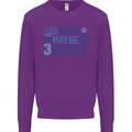 I Like Dogs and Maybe Three People Mens Sweatshirt Jumper Purple