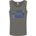 I Like Dogs and Maybe Three People Mens Vest Tank Top Charcoal