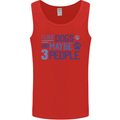 I Like Dogs and Maybe Three People Mens Vest Tank Top Red
