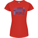 I Like Dogs and Maybe Three People Womens Petite Cut T-Shirt Red