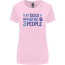 I Like Dogs and Maybe Three People Womens Wider Cut T-Shirt Light Pink