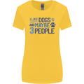 I Like Dogs and Maybe Three People Womens Wider Cut T-Shirt Yellow