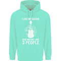 I Like My Guitar and 3 People Rock n Roll Childrens Kids Hoodie Peppermint