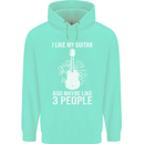 I Like My Guitar and 3 People Rock n Roll Childrens Kids Hoodie Peppermint