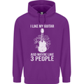 I Like My Guitar and 3 People Rock n Roll Childrens Kids Hoodie Purple