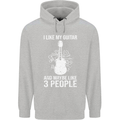 I Like My Guitar and 3 People Rock n Roll Childrens Kids Hoodie Sports Grey