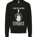 I Like My Guitar and 3 People Rock n Roll Kids Sweatshirt Jumper Black