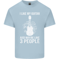 I Like My Guitar and 3 People Rock n Roll Kids T-Shirt Childrens Light Blue
