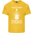 I Like My Guitar and 3 People Rock n Roll Kids T-Shirt Childrens Yellow