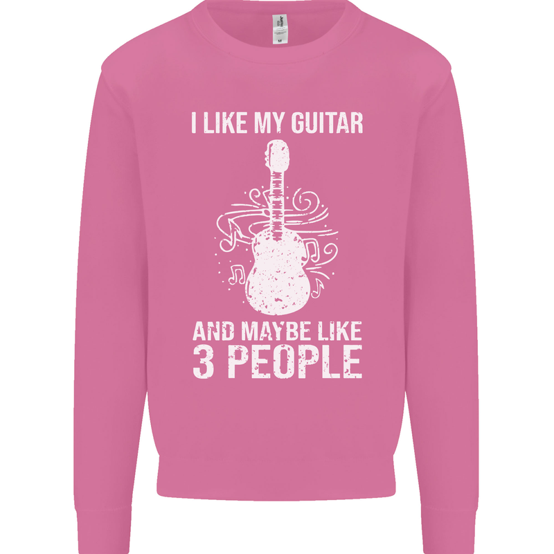 I Like My Guitar and 3 People Rock n Roll Mens Sweatshirt Jumper Azalea