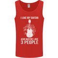 I Like My Guitar and 3 People Rock n Roll Mens Vest Tank Top Red