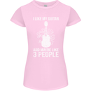 I Like My Guitar and 3 People Rock n Roll Womens Petite Cut T-Shirt Light Pink