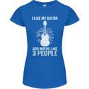 I Like My Guitar and 3 People Rock n Roll Womens Petite Cut T-Shirt Royal Blue