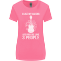 I Like My Guitar and 3 People Rock n Roll Womens Wider Cut T-Shirt Azalea