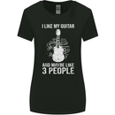 I Like My Guitar and 3 People Rock n Roll Womens Wider Cut T-Shirt Black