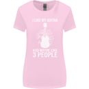 I Like My Guitar and 3 People Rock n Roll Womens Wider Cut T-Shirt Light Pink