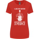 I Like My Guitar and 3 People Rock n Roll Womens Wider Cut T-Shirt Red