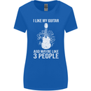 I Like My Guitar and 3 People Rock n Roll Womens Wider Cut T-Shirt Royal Blue