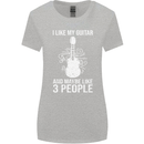 I Like My Guitar and 3 People Rock n Roll Womens Wider Cut T-Shirt Sports Grey
