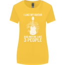 I Like My Guitar and 3 People Rock n Roll Womens Wider Cut T-Shirt Yellow