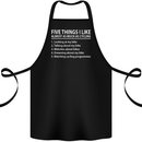 I Like as Much as Riding My Bike Cycling Cotton Apron 100% Organic Black