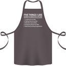 I Like as Much as Riding My Bike Cycling Cotton Apron 100% Organic Dark Grey