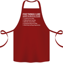 I Like as Much as Riding My Bike Cycling Cotton Apron 100% Organic Maroon
