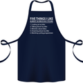 I Like as Much as Riding My Bike Cycling Cotton Apron 100% Organic Navy Blue