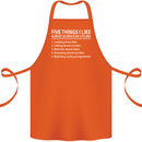 I Like as Much as Riding My Bike Cycling Cotton Apron 100% Organic Orange