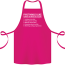 I Like as Much as Riding My Bike Cycling Cotton Apron 100% Organic Pink