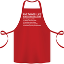 I Like as Much as Riding My Bike Cycling Cotton Apron 100% Organic Red