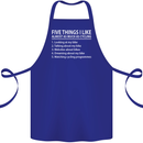I Like as Much as Riding My Bike Cycling Cotton Apron 100% Organic Royal Blue