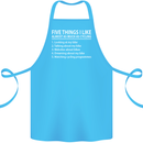 I Like as Much as Riding My Bike Cycling Cotton Apron 100% Organic Turquoise