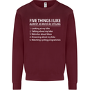 I Like as Much as Riding My Bike Cycling Kids Sweatshirt Jumper Maroon