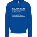 I Like as Much as Riding My Bike Cycling Kids Sweatshirt Jumper Royal Blue
