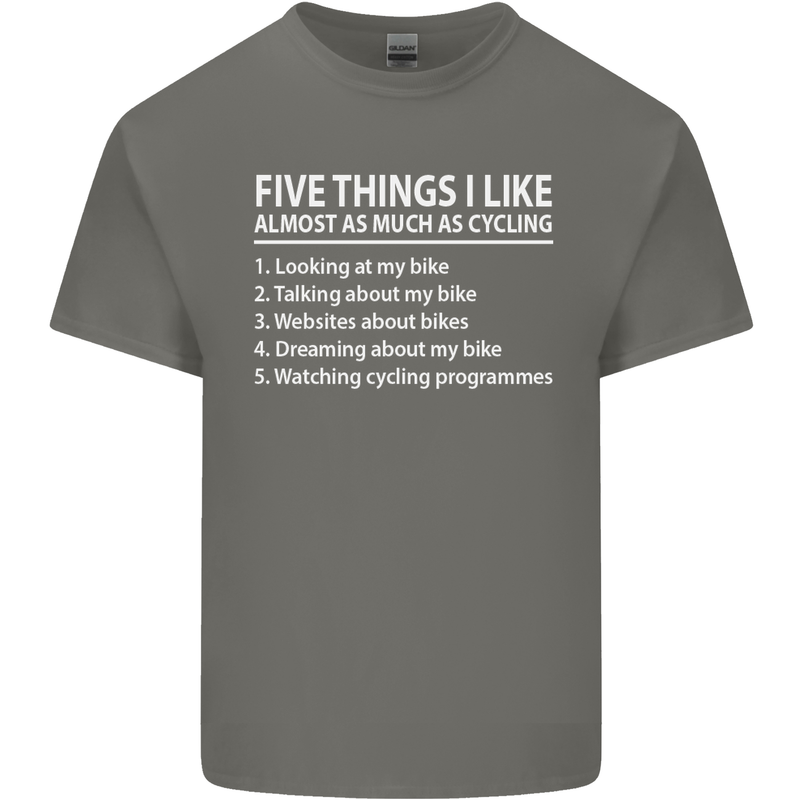 I Like as Much as Riding My Bike Cycling Kids T-Shirt Childrens Charcoal