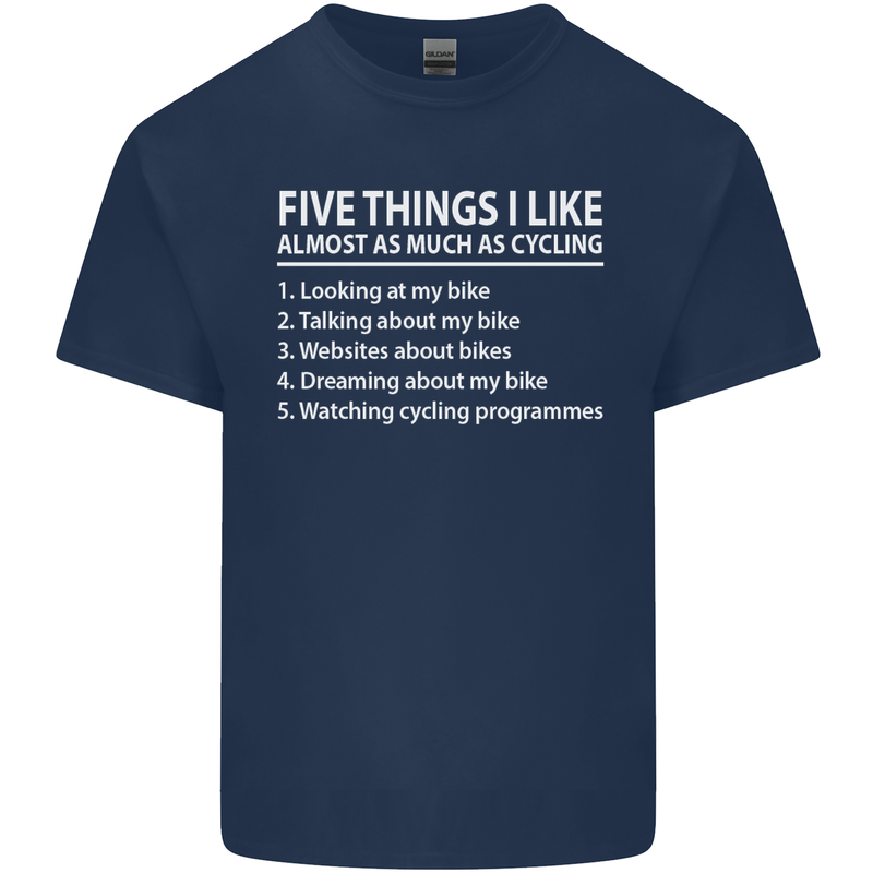 I Like as Much as Riding My Bike Cycling Kids T-Shirt Childrens Navy Blue