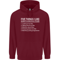 I Like as Much as Riding My Bike Cycling Mens 80% Cotton Hoodie Maroon