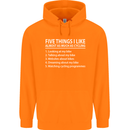 I Like as Much as Riding My Bike Cycling Mens 80% Cotton Hoodie Orange
