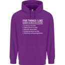 I Like as Much as Riding My Bike Cycling Mens 80% Cotton Hoodie Purple