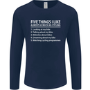 I Like as Much as Riding My Bike Cycling Mens Long Sleeve T-Shirt Navy Blue