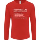 I Like as Much as Riding My Bike Cycling Mens Long Sleeve T-Shirt Red