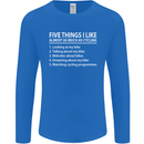 I Like as Much as Riding My Bike Cycling Mens Long Sleeve T-Shirt Royal Blue