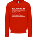 I Like as Much as Riding My Bike Cycling Mens Sweatshirt Jumper Bright Red