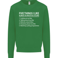 I Like as Much as Riding My Bike Cycling Mens Sweatshirt Jumper Irish Green