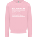 I Like as Much as Riding My Bike Cycling Mens Sweatshirt Jumper Light Pink