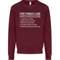 I Like as Much as Riding My Bike Cycling Mens Sweatshirt Jumper Maroon