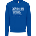 I Like as Much as Riding My Bike Cycling Mens Sweatshirt Jumper Royal Blue