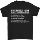 I Like as Much as Riding My Bike Cycling Mens T-Shirt Cotton Gildan Black