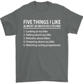 I Like as Much as Riding My Bike Cycling Mens T-Shirt Cotton Gildan Charcoal